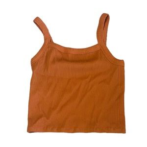 Gypsy & Jade Rib-Knit Tank Top Size L/XL Orange